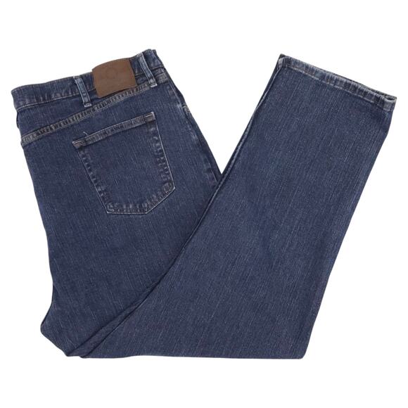 Wrangler Jeans Mens 46x30 Blue Relaxed Fit Straight Leg Denim Medium Wash - Picture 1 of 12